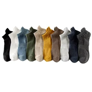 Brown Socks Men Fashion Socks Men Top Quality Business Running Ankle Sock Plain for Men