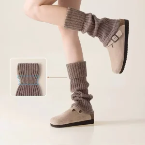 Bulk Custom Women Winter Thick Cotton Wool Warm Thermal Leg Warmers with Custom Packaging