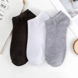 Bulk No Show Men Socks Solid Color Low Cut Ankle Socks Casual Cotton Short Socks