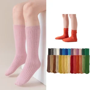 Bulk Toddler Slouchy Scrunchy Tube Socks Rib Cotton Baby Slouch Socks Kids