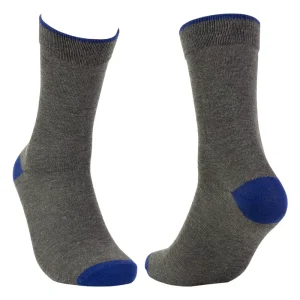 Business Casual Cotton Crew Dress Socks 5 Pairs Comfortable Stylish Moisture Wicking Anti Bacterial Disposable Logo Cuff Men’s