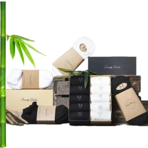 Business Men’s Socks Black Box Meias Calcetines 3A Antibacterial Deodorant Socks logo Custom Organic OEKO Bamboo Socks