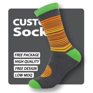 Business Socks Custom Logo White Socks Men’s Custom Cotton Crew Socks Dress Socks High Quality