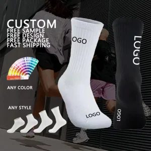 CUSTOM Unisex Embroidered Athletic Logo Running Ankle Crew OEM Designer Compression Cotton Custom Men’s Sports Bamboo Socks