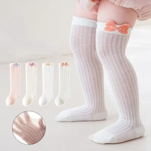 Calcetines Anti Mosquito Over The Knee Breathable Thin Mesh Baby Girls Knee High Socks Toddler