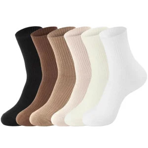 Calcetines De Mujer Basic Breathable Cotton Slouchy Socks for Women
