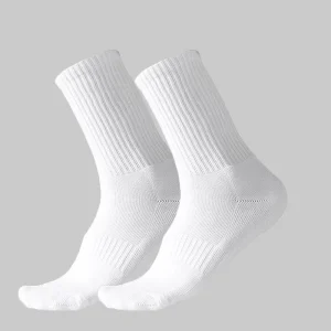 Calcetines Deportivos Cotton Mens High Fitness Elasticity White Black Solid Color Ankle Sport Sock