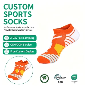 Calcetines Deportivos Sporty Ankle Socks Jacquard Towel Soled Breathable Anti Slip Quick Dry Cuff Bottom Men Women