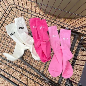 Calcetines Deportivos Women Men Cotton Crew Sports Socks With Logo