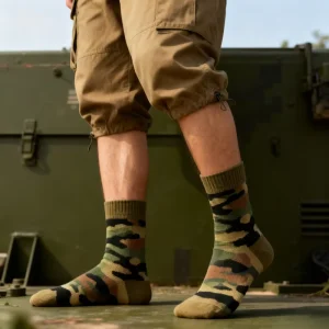 Camouflage Ankle Socks Breathable 100% Cotton Casual Everyday Workwear Outfit Disguise