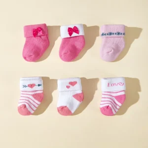 Candy Color Baby Socks Cute Newborn Terry Warm Knitted Breathable Anti Slip for Girls Autumn
