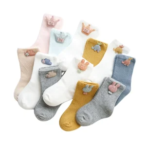 Cartoon Bow Soft Combed Cotton Comfortable Baby Socks Toddler Socks Infant Sock