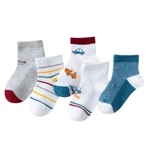 Cartoon Children’s Socks Custom Thin Baby Socks Mesh Little Bear Car Tree Cartoon World Car Kids Socks