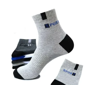Casual Breathable Fashion Ankle Socks Mens Cotton Athletic Sports Socks