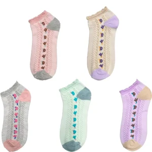 Casual Breathable Nude Women’s Socks Disposable Anti Slip Foot Socks with Cartoon Logo on Body and Cuff