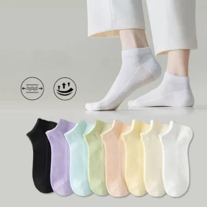 Casual Colorful No show Simple Stripe Stars Heart Cotton Women Yoga Breathable Ankle Socks
