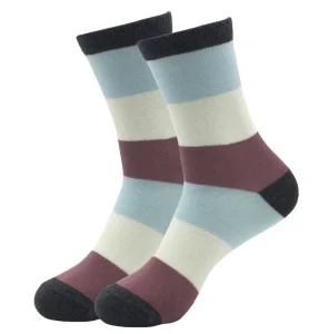 Casual Striped Cotton Dress Socks Daily Socks for Ladies