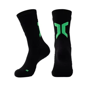 Casual Style Athletic Crew Sports Compression Socks with Customizable Logo Knit Technology