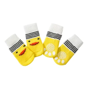 Cat Paw Protector Anti-Slip Socks Pet Cotton Doggie Socks Grip Knit Socks for Small Dog Indoor on Hardwood Floor Wear
