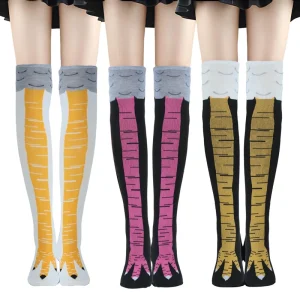 Chicken Feet Socks Knee High Over Knee Women Socks Compression Funny Fashion Socks