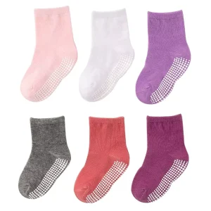 Children Baby Crew Socks Soft Cute Autumn Style Breathable Non-slip Grip Comfortable Casual Colorful Cotton/Spandex Socks