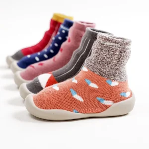 Children Floor Toddler Socks Shoes Indoor Garden Thick Anti slip TPE Sole Baby Socks Shoes