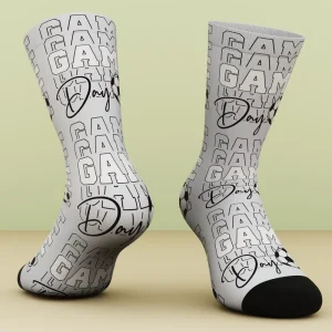 Children’s Anti Bacterial Breathable Sport Casual Socks Custom Logo 360 Digital Printing Knitted Bottom