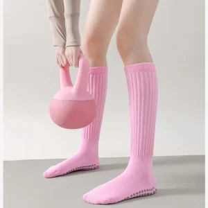 Children’s Autumn Knitted Non Slip Yoga Pilates Shock Absorbing Athletic Crew Socks