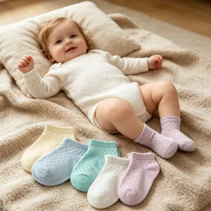 Children’s Baby Boys Girls Summer Thin Casual Ankle Socks Breathable Mesh Infants & Toddlers Needle Detection