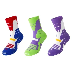 Children’s Basketball Socks Thick Pad Gym Sports Thickened Breathable Athlete Digital Printing Children’s Spring Knitted Crew