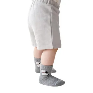 Children’s Boys’ & Girls’ Thin Cotton Antibacterial Mid Calf Socks Spring Autumn New Arrival for Babies & Newborns