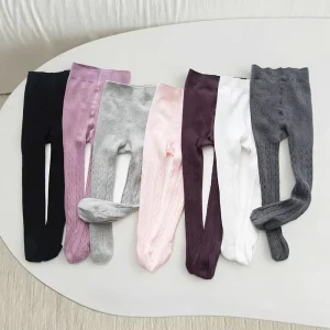 Children’s Breathable Knitted Pilling-Resistant Tights Spring/Autumn Girls’ Leggings Baby Pantyhose Class Seamless Factory
