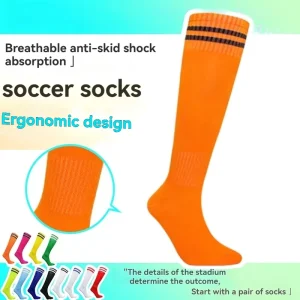 Children’s Football Sports Socks Thin Polyester Cotton Socks Sweat Wicking Breathable Summer Sports Socks