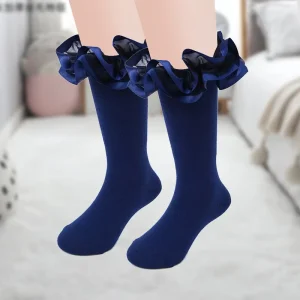 Children’s High Lace Long Princess Socks Autumn New Breathable Comfortable Knitted Baby Stockings
