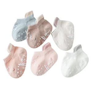 Children’s Knitted Non Slip Adhesive Floor Socks Casual Breathable Anti Bacterial Sustainable Sweat Absorbent for Autumn