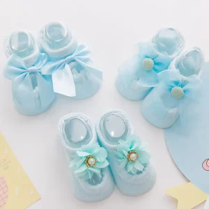 Children’s Korean Style Lace Bow Hole Socks 3 Pairs of Thin Cut Baby Boat Socks Cotton for Kids