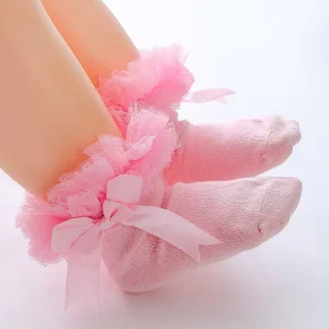 Children’s Lace Cotton Socks Baby Lace Bow Princess Socks Korean Version of the New Models of Children’s Socks