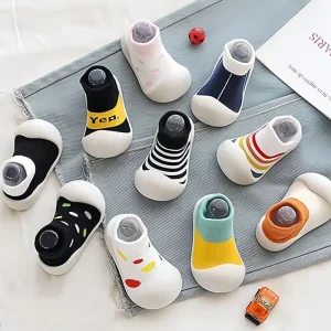 Children’s Sock Shoes Spring Autumn Kindergarten Indoor Shoes Korean Style 3D Knit Baby Walking Shoes Home Floor Sock Shoes