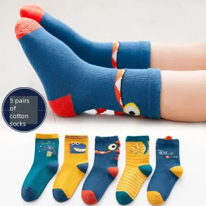 Children’s Socks Autumn Winter Cartoon Dinosaur Cute Students Super Adorable Pure Cotton One Size Kids Toy Gift