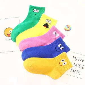 Children’s Socks Cartoon Cute Smiley Super Cute Girls Students Socks Four Seasons