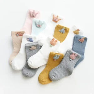 Children’s Socks Newborn Baby Socks Autumn Cute Cartoon Girl Cotton Knitted Kids Socks