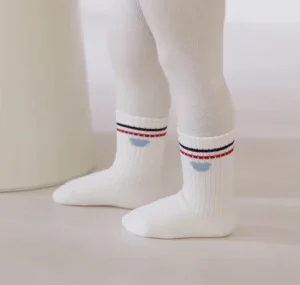 Children’s Socks Spring Autumn Summer Thin Style Lace Trim Baby Girls Mid Calf Cotton Socks