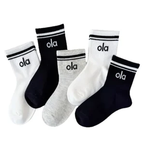 Childrens Socks Spring/Summer Crew Lettered Socks Boys Girls Combed Cotton Knitted ODM Sports