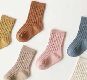 Children’s Socks Spring and Autumn Combed Cotton Boys and Girls Retro Baby Tube Socks