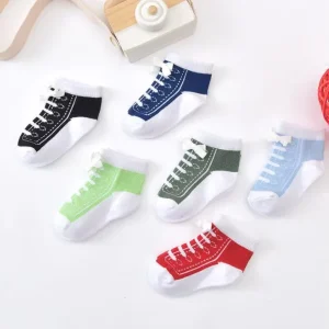 Children’s Socks With Cotton Baby Bowtie Shoelaces for 0-1 Year Olds