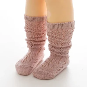 Children’s Spanish Style Stylish Thin Breathable Work Mid Length Socks Little Kids’ Hollowed out Circular Knitting Unisex
