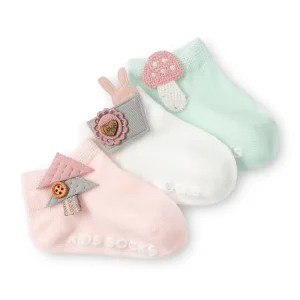 Children’s Spring Cute Cartoon Toddler Breathable Anti Slip Knitted Ankle Dress Socks with Organic Cotton and Rubber Sole