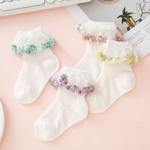 Children’s Summer Thin Lace Socks 0 3 Years Old Girls Mid Tube Socks Mesh Princess Baby Socks