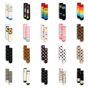 Children’s Thin Summer/autumn Casual Style Stylish Socks Baby Colorful Candy colored Smiling Face Pile up Leg Socks