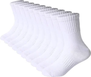 Children’s Winter Athletic Crew Socks Boys & Girls Classics Knitted Cotton Breathable Sporty Casual & School Uniform Toddler